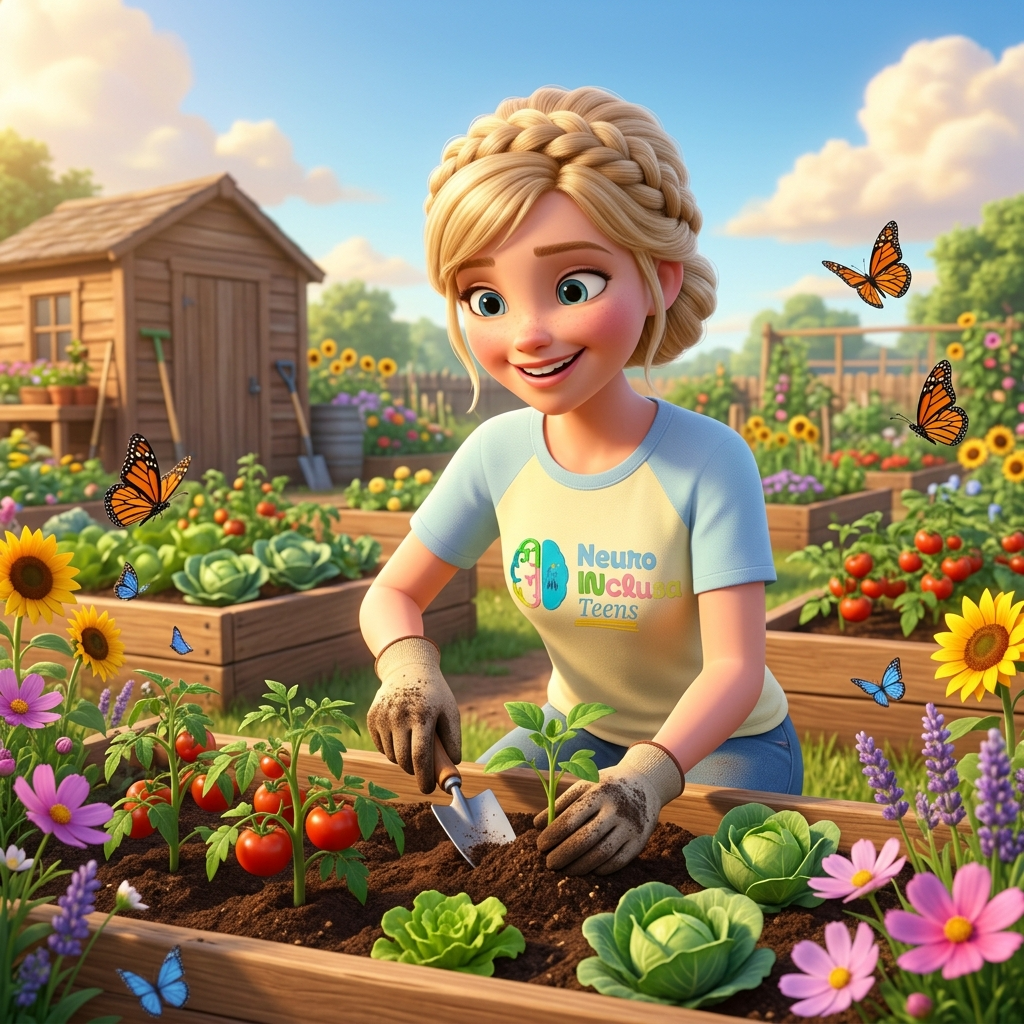 Atividade terapêutica de jardinagem com foco em autonomia
